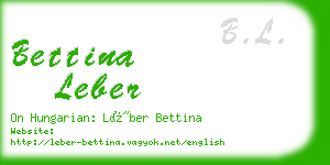 bettina leber business card